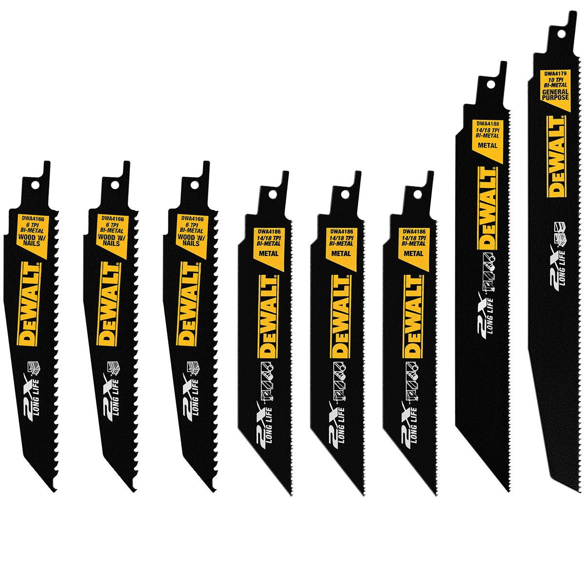 DeWalt 8pc 2X Recip Blade Set